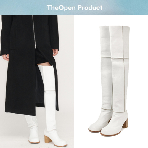 ★22-23AW新作★TheOpen Product★LEATHER THIGH HIGH BOOTS