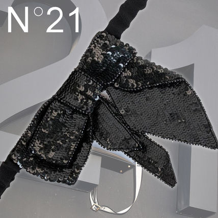 N21 numero ventuno Belts Casual Style Silk Blended Fabrics Street Style Plain