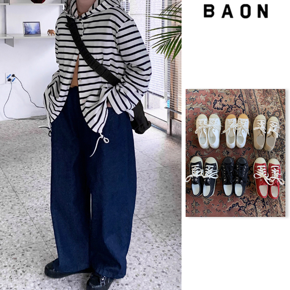 【BAON】[unisex] Woven sneakers