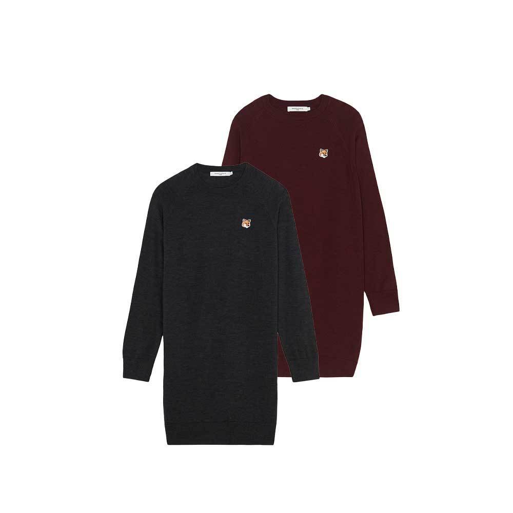 MAISON KITSUNE｜フォックスヘッド パッチ ジャンパードレス
