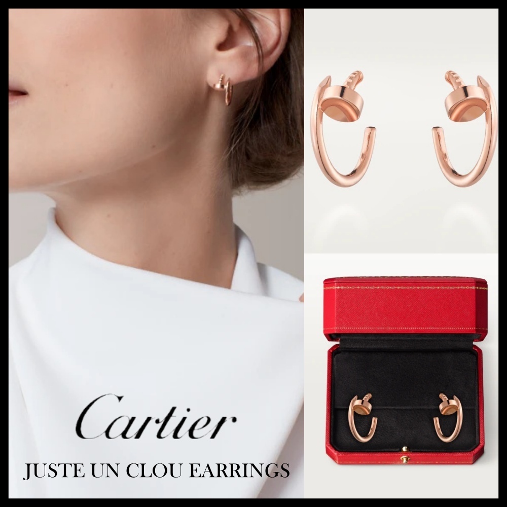 Cartier★大人気のローズゴールド♪ ジュスト アン クル ピアス
