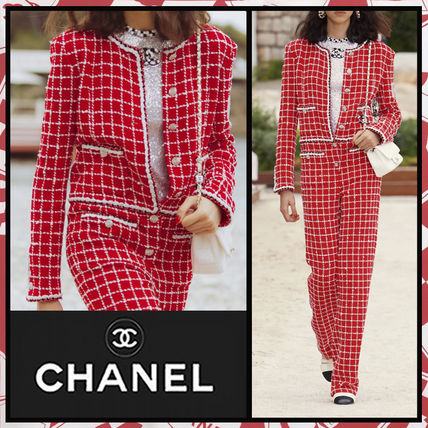 Shop CHANEL 2023 Cruise P73953 V65494 NL325 JUMPSUIT Cotton Tweed