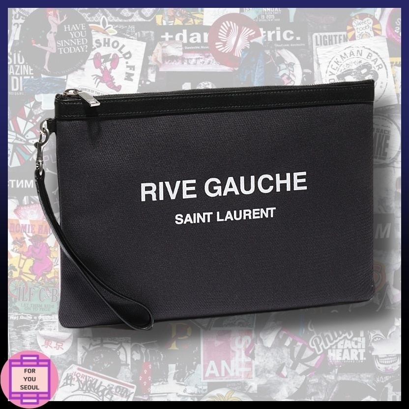 最終値下げ ☆SAINT LAURENT PARIS☆リブゴーシュジッパーポーチ