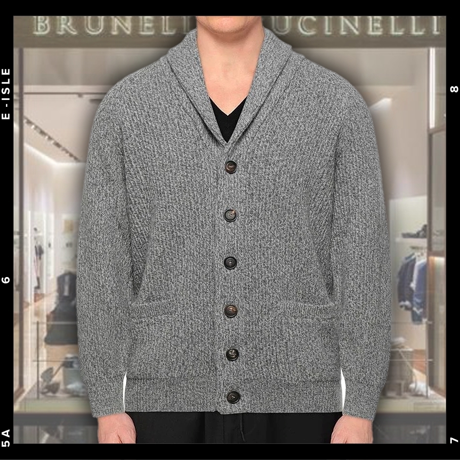 希少【BRUNELLO CUCINELLI】ショールカラー カーディガン ...