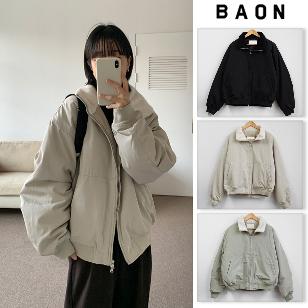 【BAON】[unisex] horin two-way fleece jumper