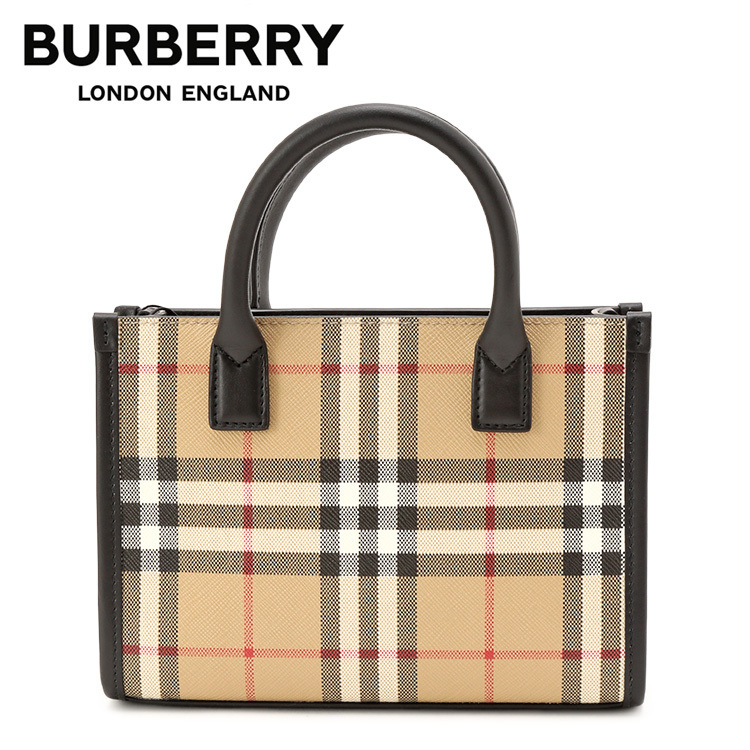 BURBERRY ミディアム キャンバス&レザー フレヤ トート 8044128 www