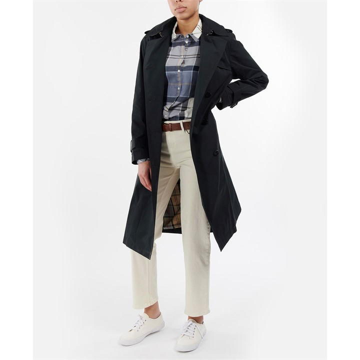 セレブ愛用人気【BARBOUR】 Beal シンプルトレンチコート 関送込