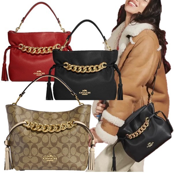 Coach タッセルチェーン 2WAYショルダー クロスボディ関税送料込