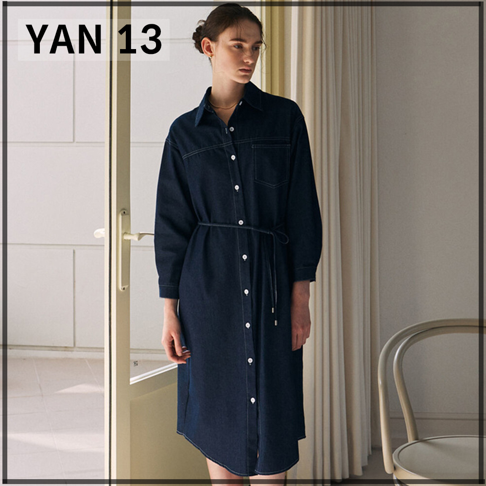 【YAN13】 DENIM SHIRT LONG OPS ■関税込■韓国