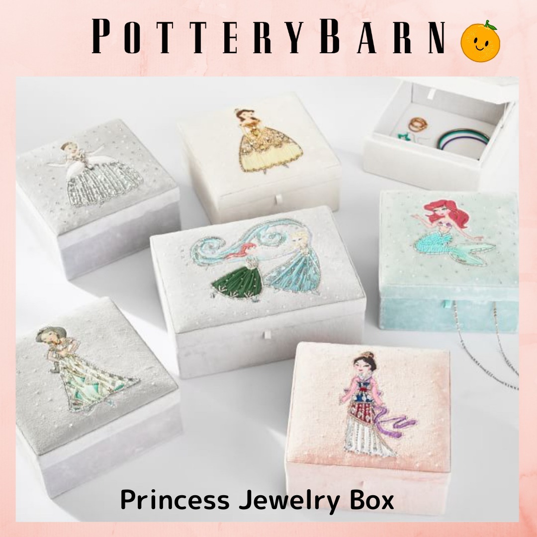 Pottery Barn 刺しゅうが可愛い プリンセス ジュエリーボックス Www Shape Obstacles Com
