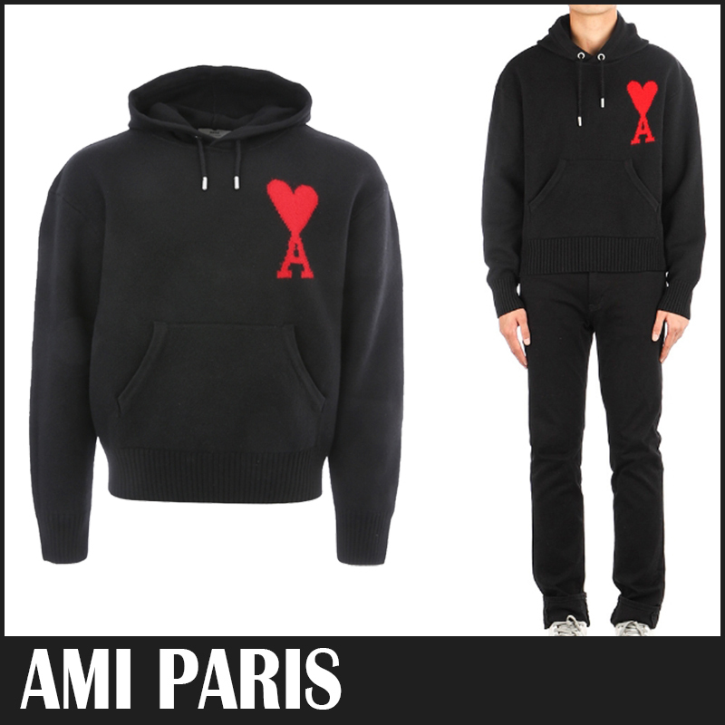 送料関税込☆Ami Paris メリノウール フェルトパーカー☆超人気