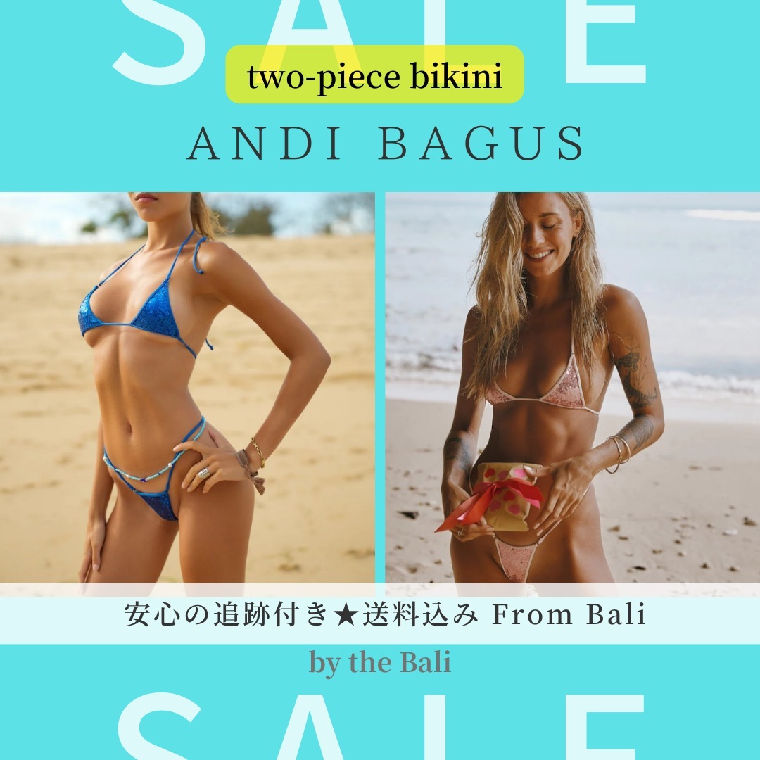【ANDI BAGUS】フレーム付きスパンコール★ストレッチ生地ビキニ