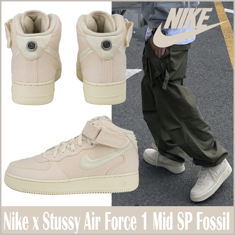 ☆送料関税込☆Nike x Stussy Air Force 1 '07 Mid SP Fossil☆