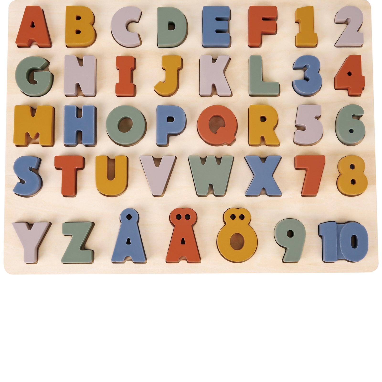 STOY アルファベット＆数字 型はめパズル☆FSC木製