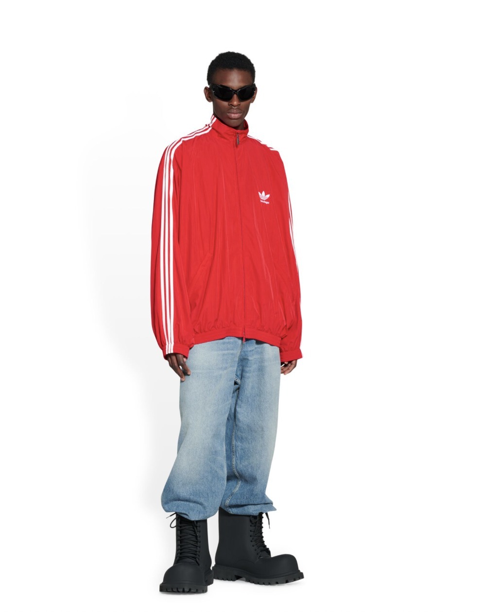 BALENCIAGA/ADIDAS トラックスーツ ジャケット レッド www