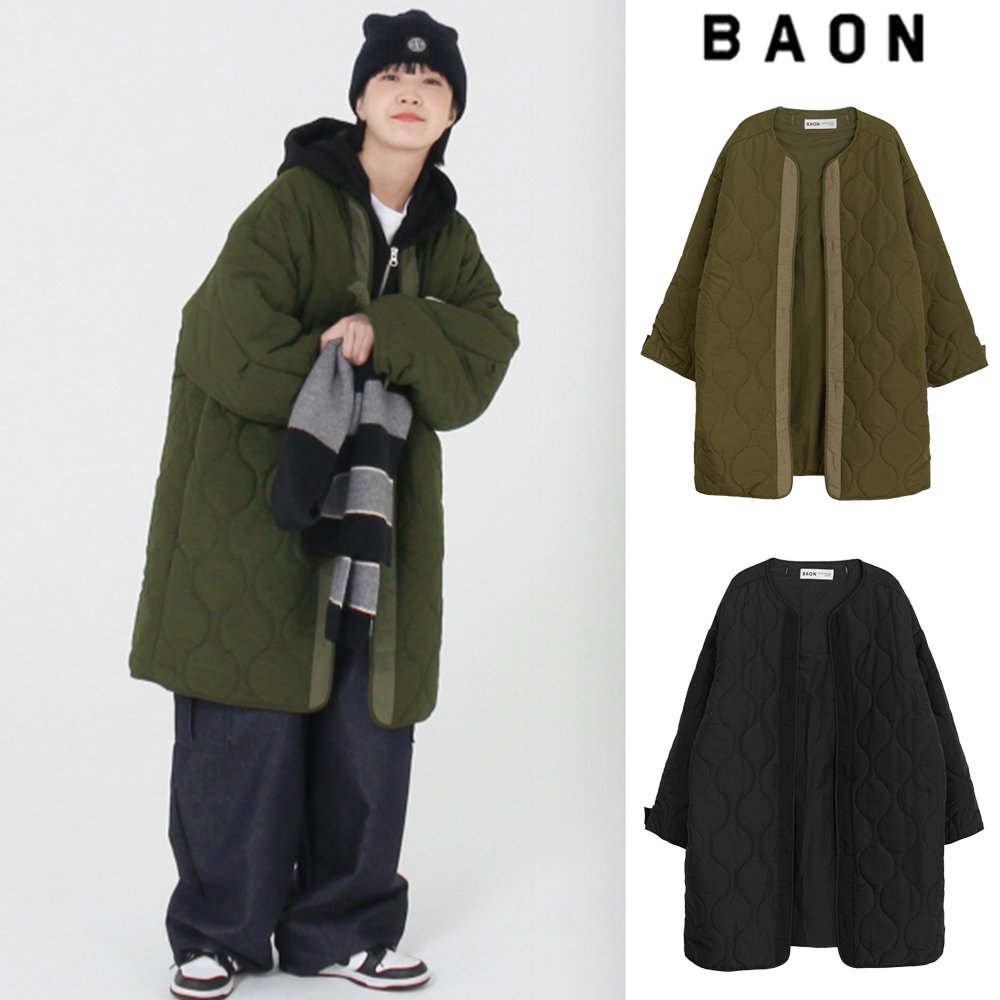【BAON】[BAONHOUSE] Baba long safari jacket - Liner Jacket