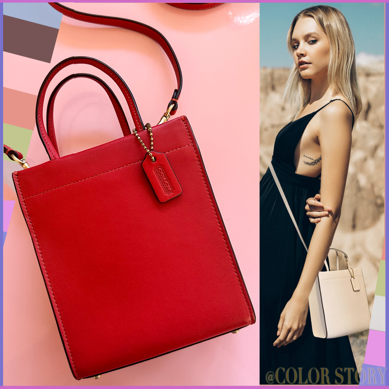 【COACHブティック】●トレンド♪●ストラップ付のミニトート