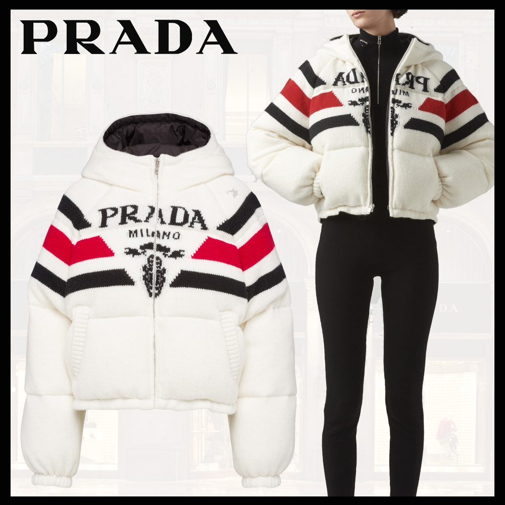 【人気】【PRADA】プラダ カシミア ダウンジャケット 【人気】【PRADA】プラダ カシミア ダウンジャケット