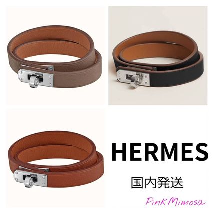 国内発送/HERMES/Mini Kelly レザーブレスレット (HERMES/ブレスレット) H081182CK89T2