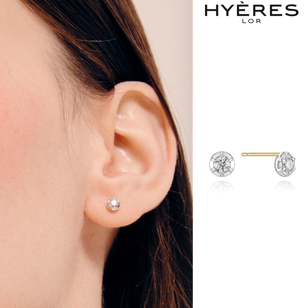 【HYERES LOR】22FW★ Colombed'Or 14K dia 1 part earrings