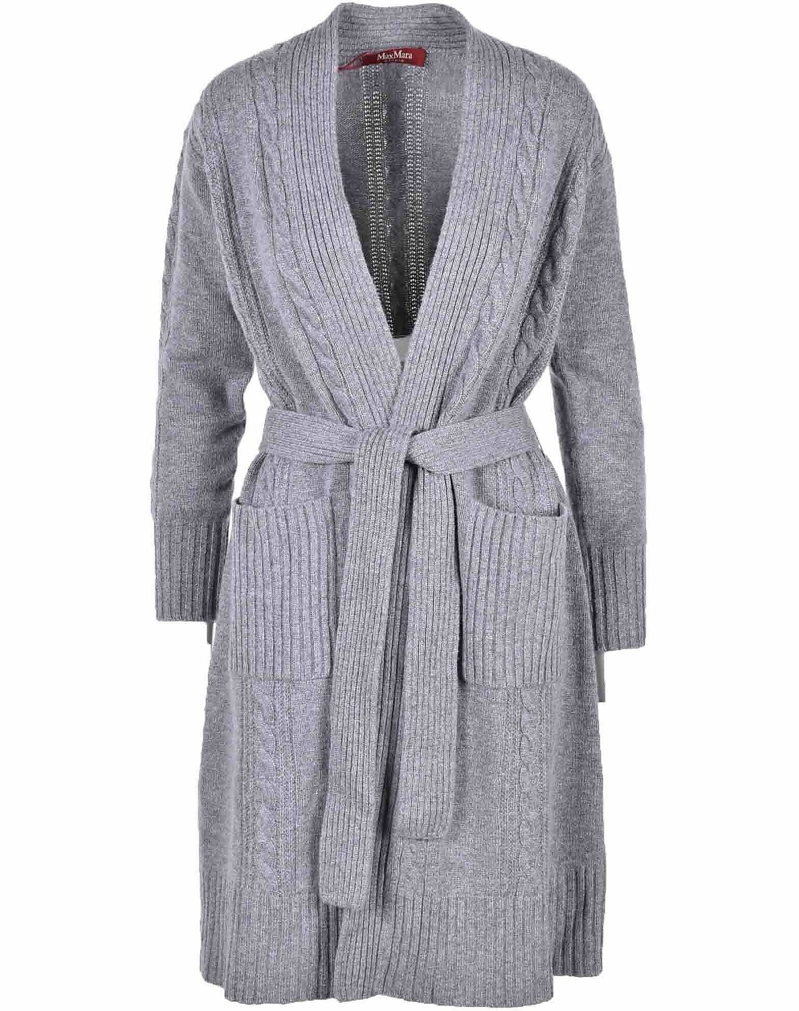 未使用】MaxMara マックスマーラ 白タグ ロングカーディガン フリンジ