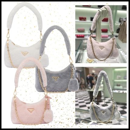 PRADA プラダ シアリング トートバッグ ショルダーバッグ 鞄 ホワイト プラダ パニエ シアリング ミニバッグ | PRADA