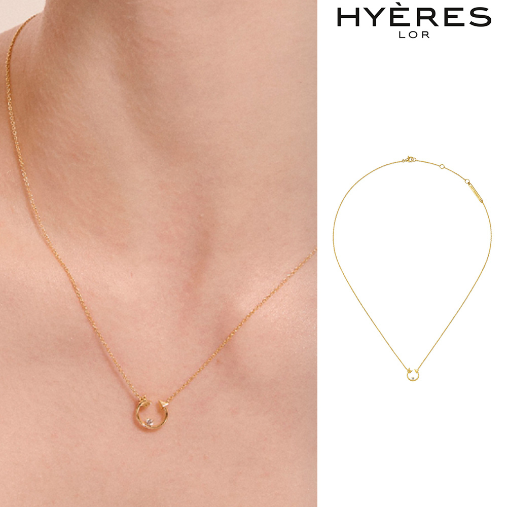 【HYERES LOR】22FW★ Cupid silver bow dia necklace