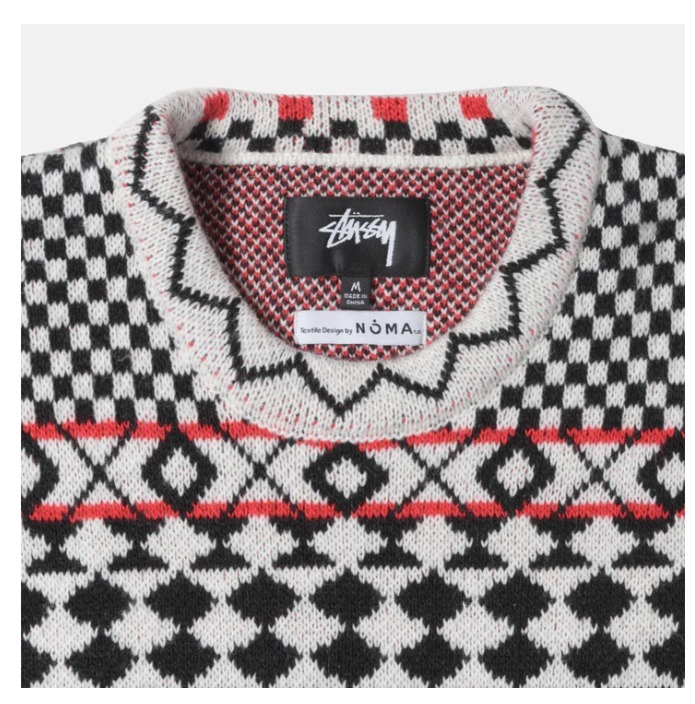 ☆送料・関税込☆Stussy☆JACQUARD KNIT CREW☆ニット☆ (STUSSY