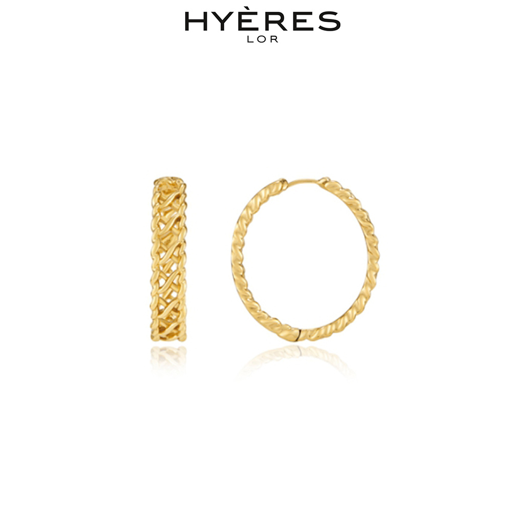 【HYERES LOR】22FW★ Remidi Rattan Hoop SV(Y) Earring L