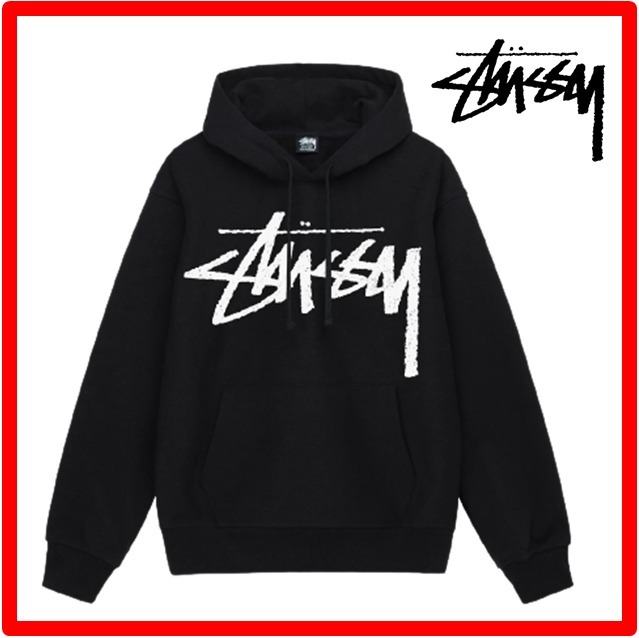 ★人気★【STUSSY】★Stussy Big Stock Hoodi.e Black★