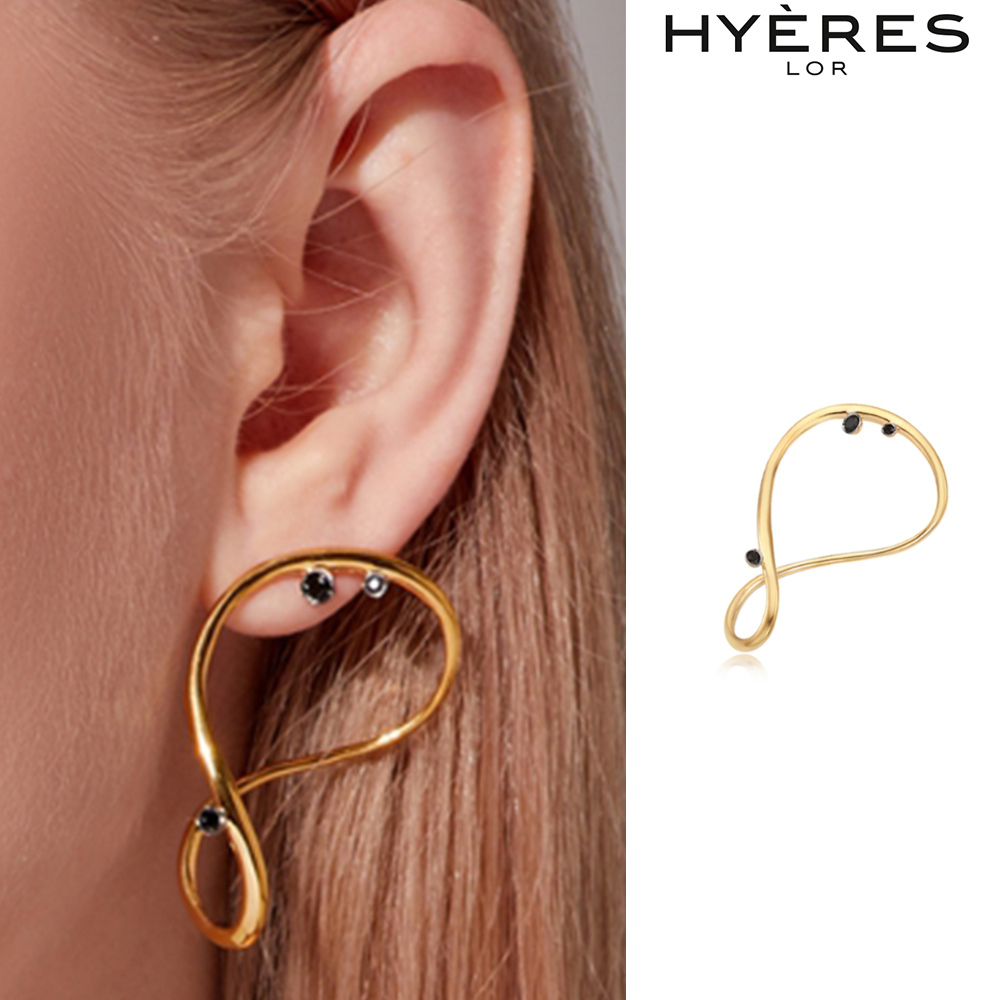 【HYERES LOR】22FW★ White Moon SV+ YG Plated Earring
