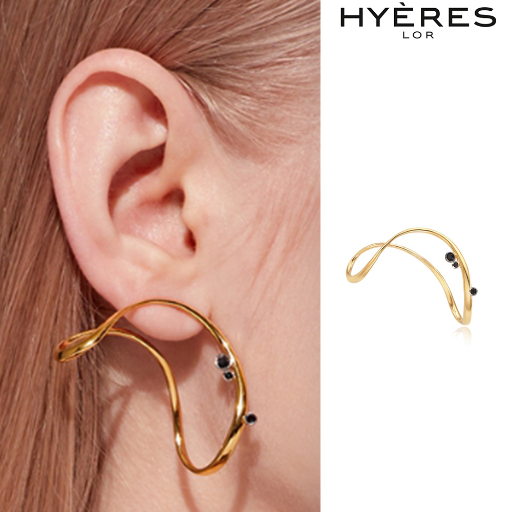 【HYERES LOR】22FW★ White Moon SV+ YG Plated Earring Right