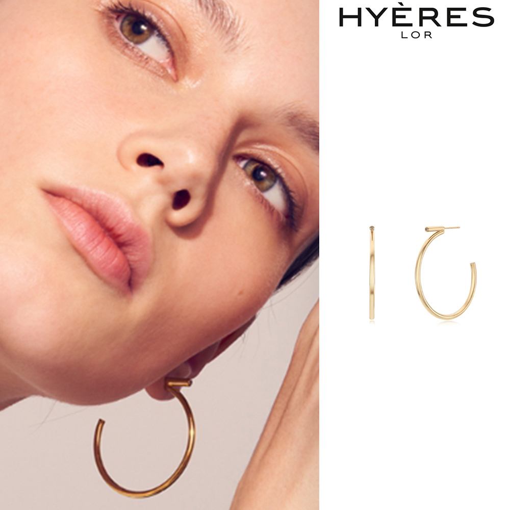 【HYERES LOR】[SALE] Noailles circle Silver earring 40mm