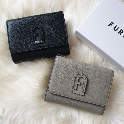 FURLA Folding Wallets Leather Folding Wallet Logo Folding Wallets