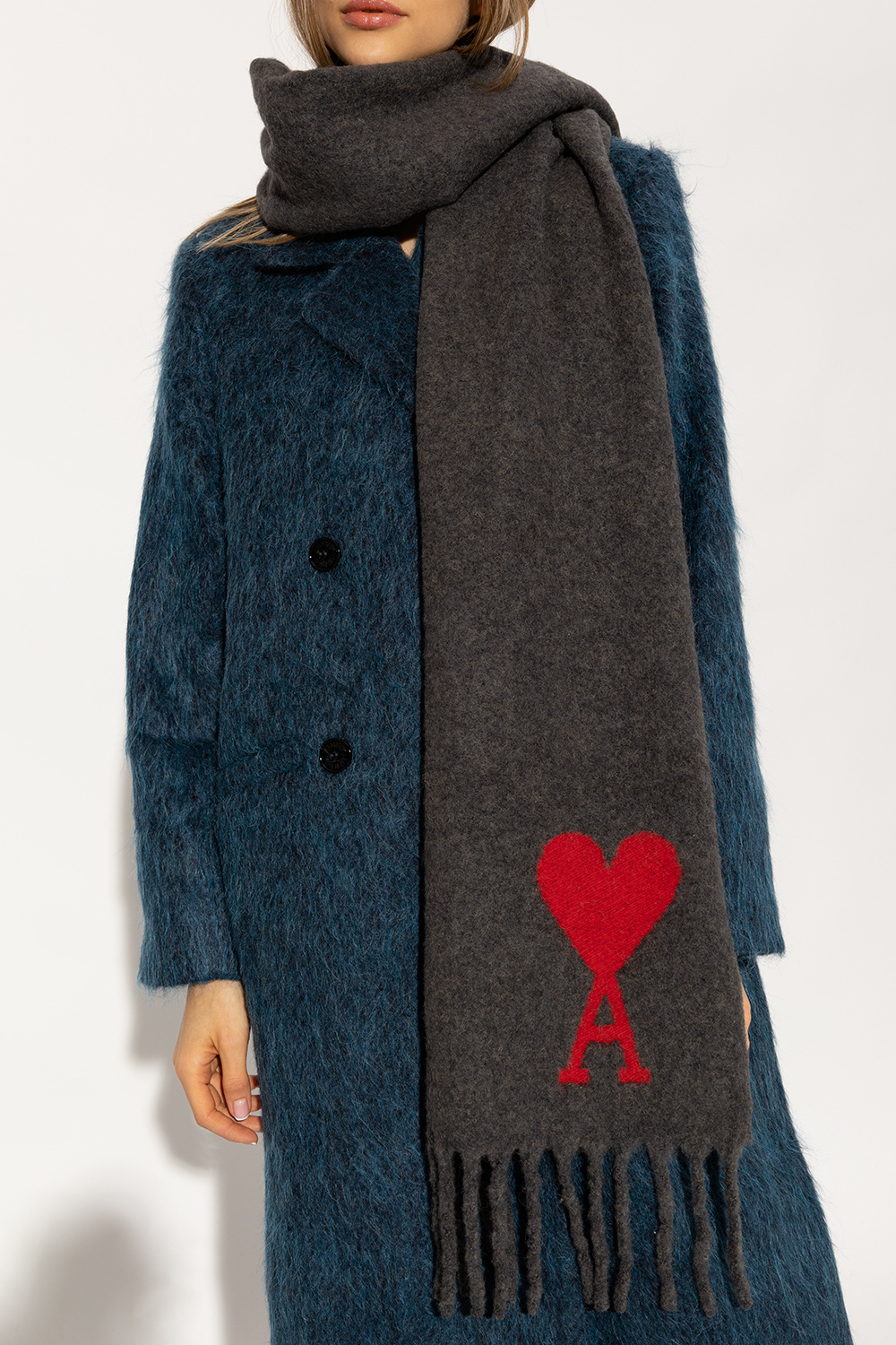 18499.5円宅配買取 取引保証 AMI PARIS ウールブレンド オーバーサイズ