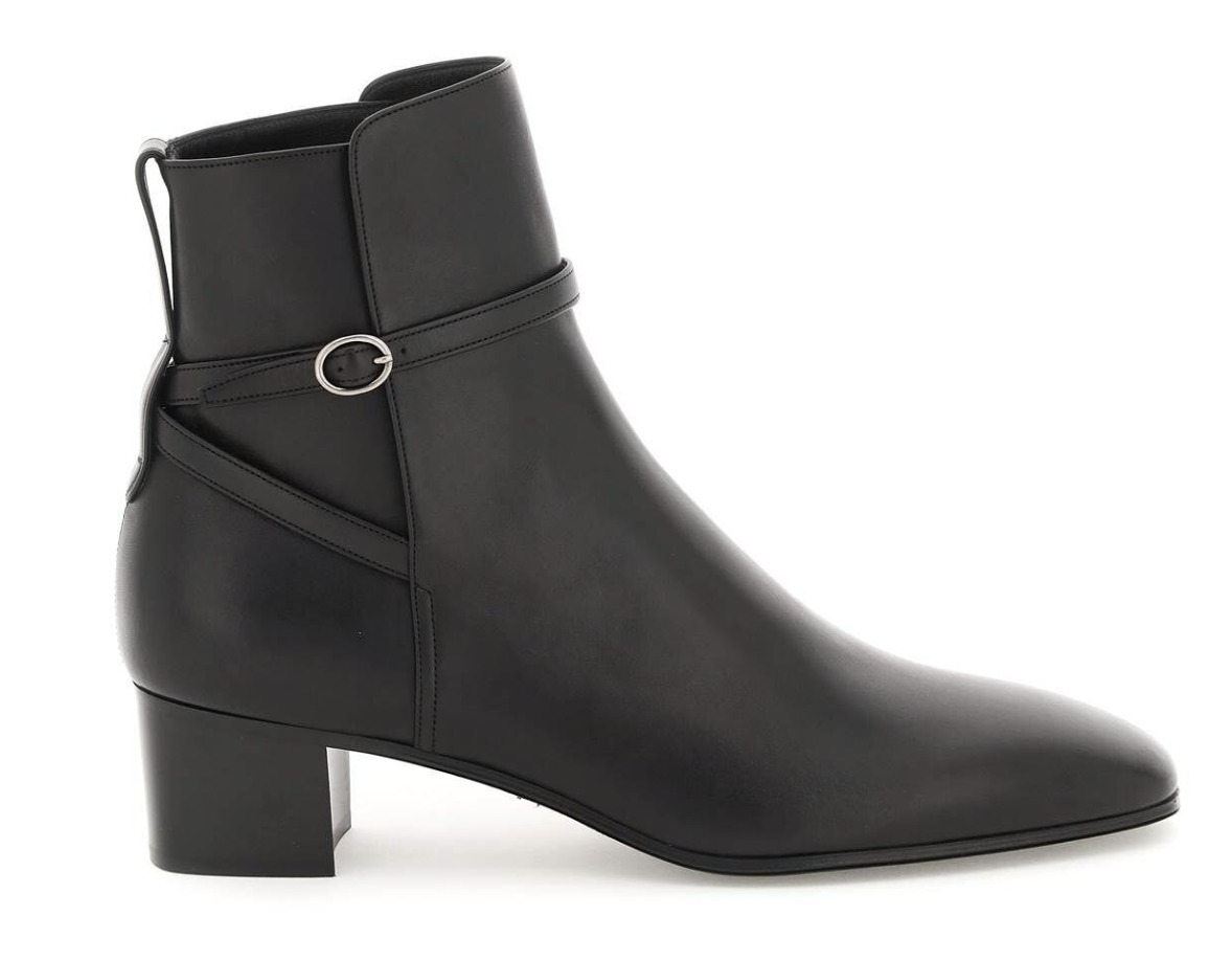 SAINT LAURENT TERRY JODHPUR BOOTS IN SMOOTH LEATHER - iepfsas.com
