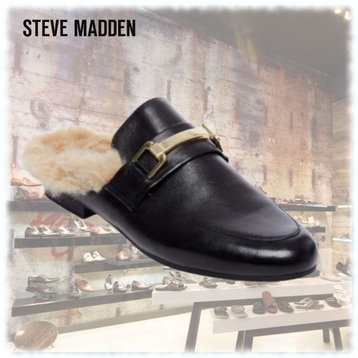 限定セール!Steve Madden Khloe もこもこ レザー ローファー