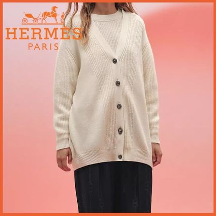 ホワイト(白)系 HERMES(エルメス) カーディガン(レディース) - 海外 ...