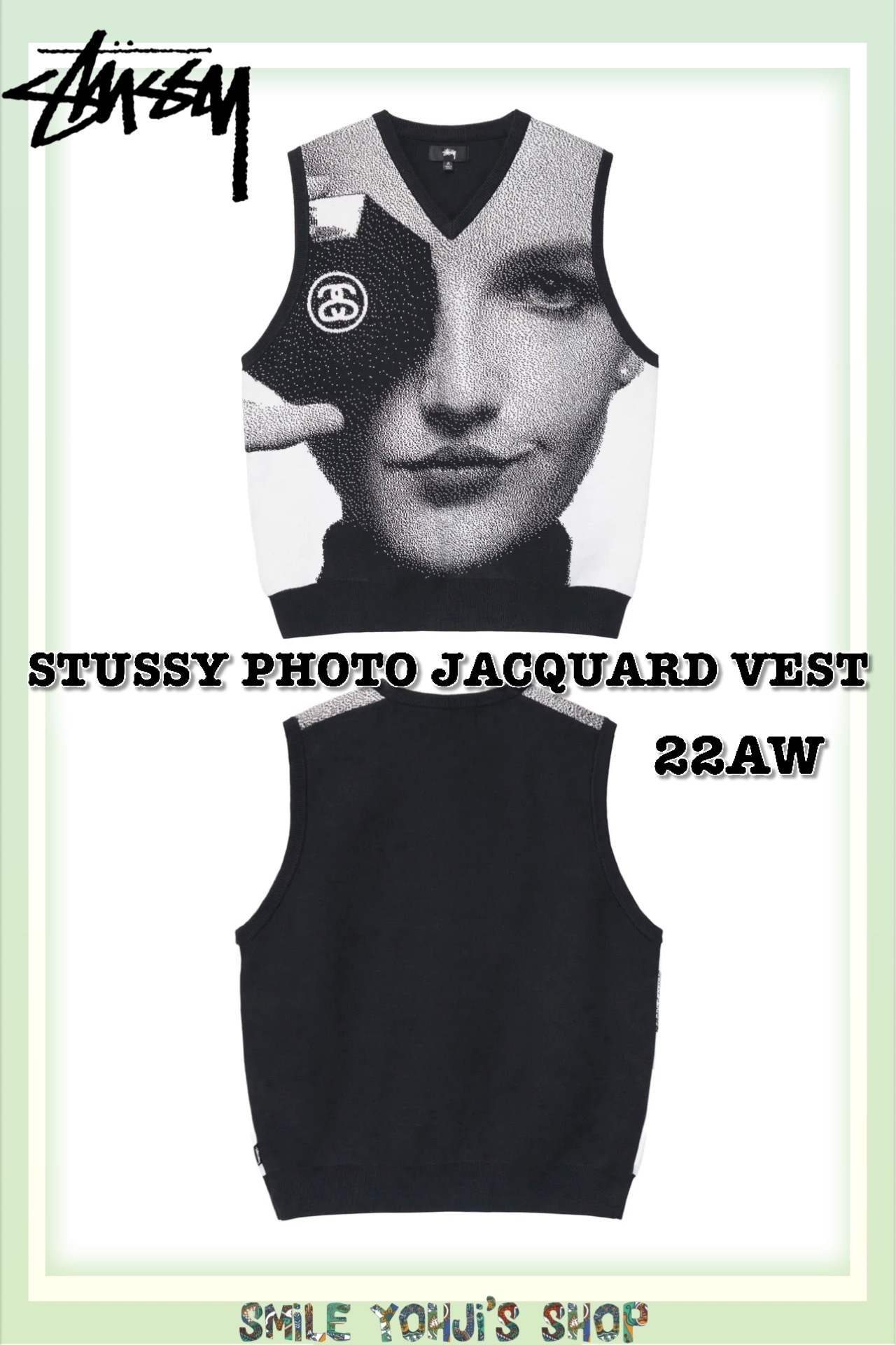 ☆入手困難☆STUSSY PHOTO JACQUARD VEST (STUSSY/ベスト・ジレ 