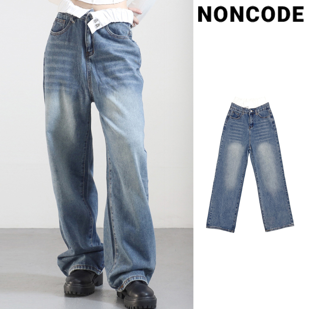 【NONCODE】Link Banding Low Denim Pants