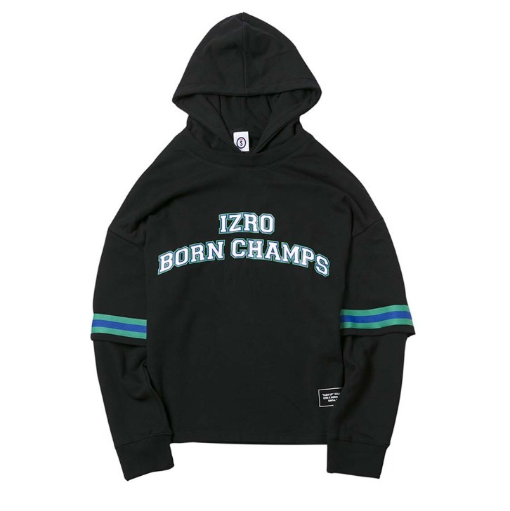 BORN CHAMPS★IZRO X BORN CHAMPS I.B フーディ BLACK CEQDMHD04