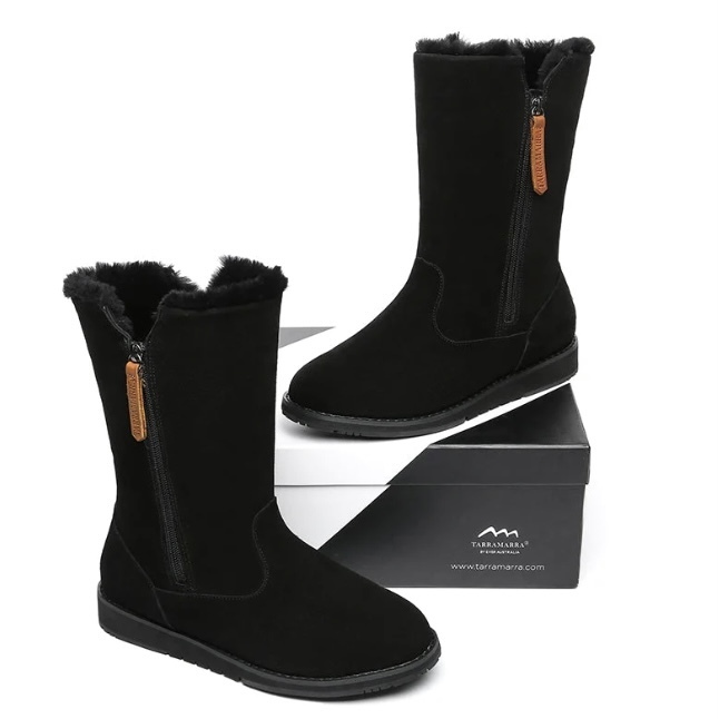 【UGG EXPRESS】シープスキン/ムートンブーツ/ジッパー/ミドル UGG EXPRESS】シープスキン/ムートンブーツ/ジッパー/ミドル