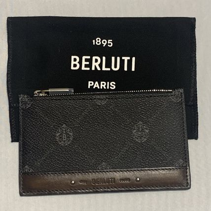 Berluti Card Holders Unisex Street Style Logo Card Holders