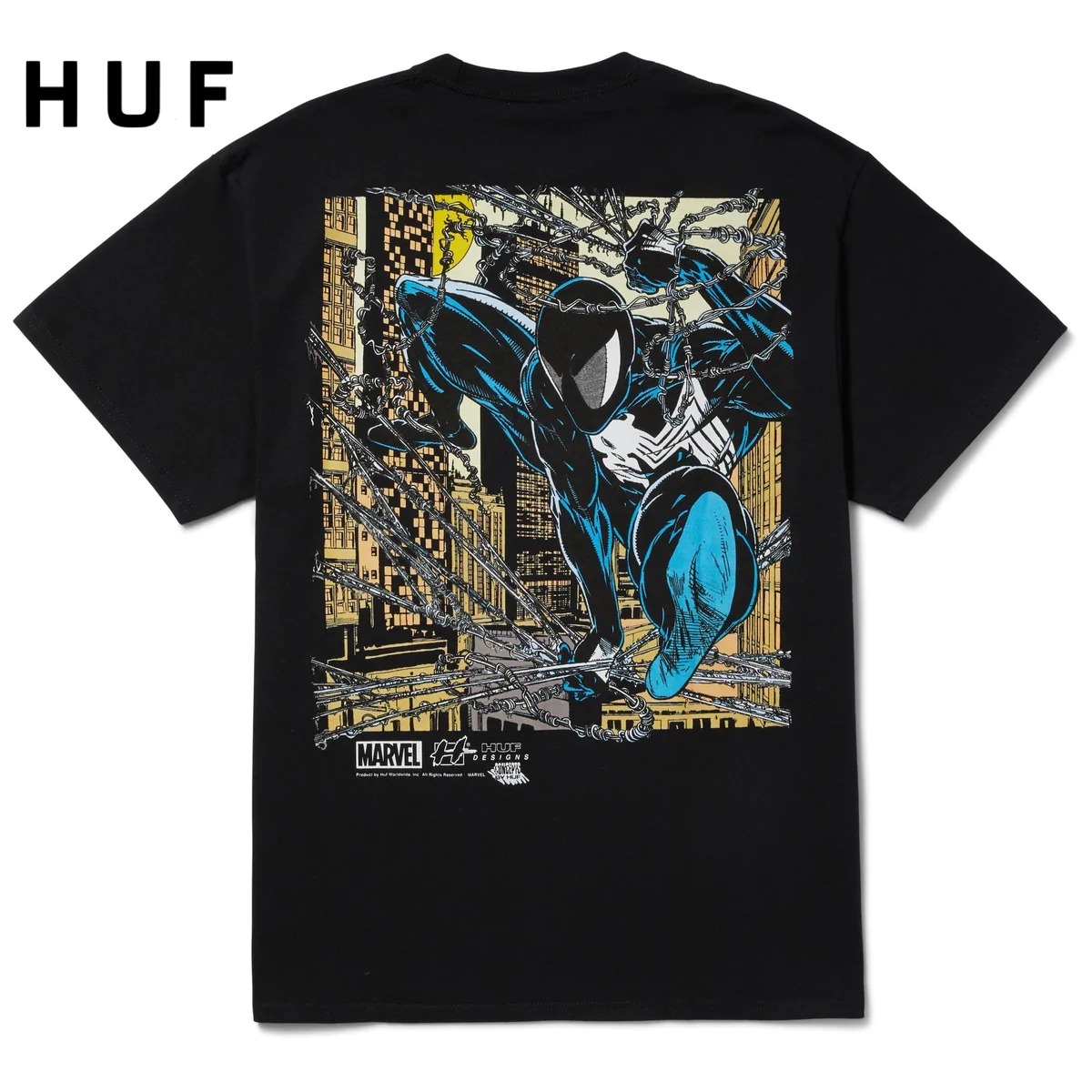☆米国発/送関込*HUF×SpiderMan*HANGIN-OUTロゴプリントTシャツ