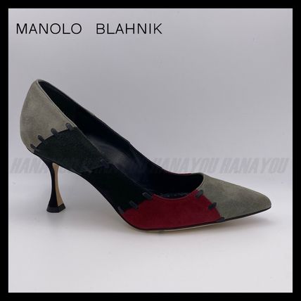 スエード Manolo Blahnik(マノロブラニク) パンプス(レディース ...