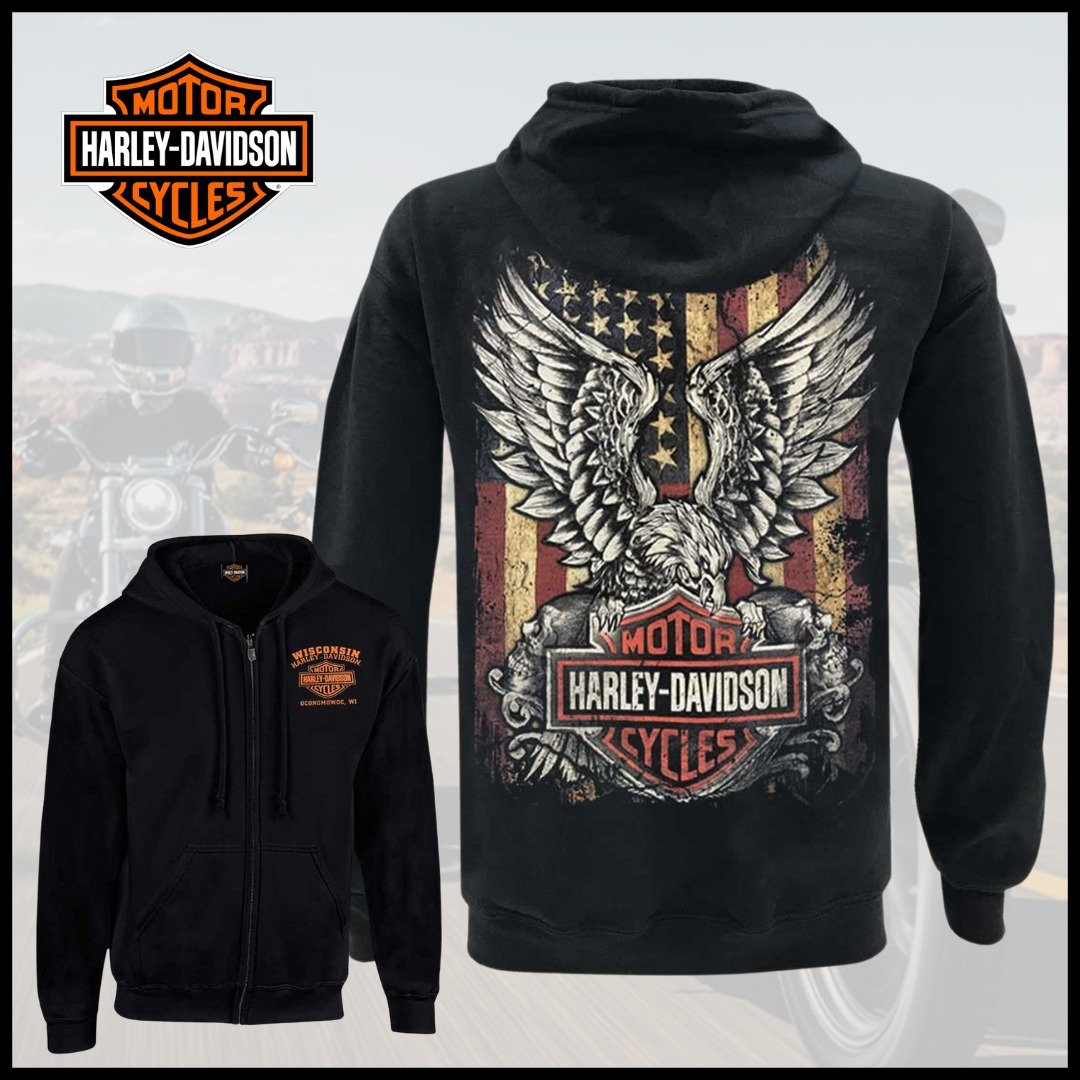 【Harley Davidson】イーグル フリース フルジップ パーカー