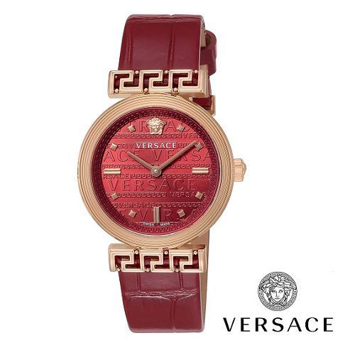 ☆VERSACE☆ Meander 34mm レディース 腕時計 RED♪