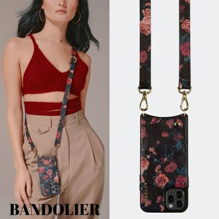 Bandolier Smart Phone Cases Flower Patterns Plain Leather iPhone 8 Logo iPhone 13