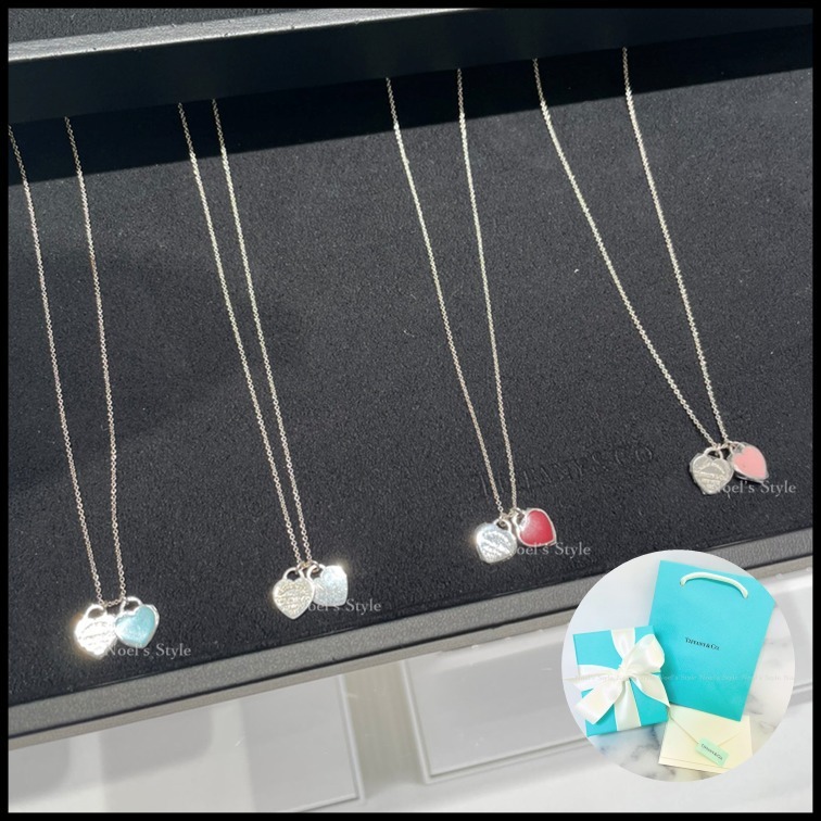 Tiffany ティファニー ネックレス ダブルハートタグ ミニ