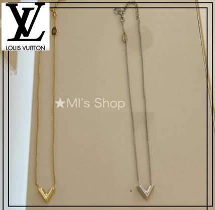 Louis Vuitton LOUIS VUITTON Essential V necklace M63197 Gold